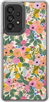 Casimoda Samsung Galaxy A52 hybride hoesje - Pink gardens Roze