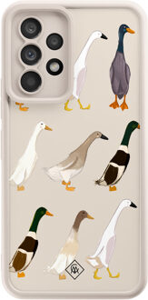 Casimoda Samsung Galaxy A52(s) beige case - Duck life Bruin/beige