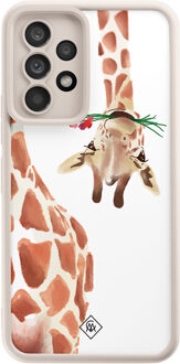 Casimoda Samsung Galaxy A52(s) beige case - Giraffe Bruin/beige