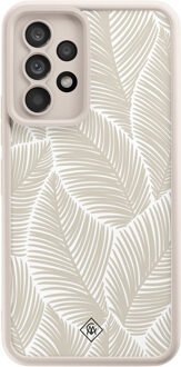 Casimoda Samsung Galaxy A52(s) beige case - Palmy leaves beige Bruin/beige