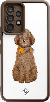 Casimoda Samsung Galaxy A52(s) bruine case - Labradoodle Bruin/beige