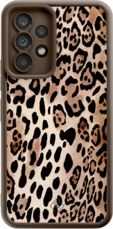 Casimoda Samsung Galaxy A52(s) bruine case - Wild animal Bruin/beige