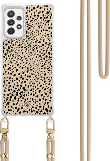Casimoda Samsung Galaxy A52(s) hoesje met beige koord - Spot on Bruin/beige