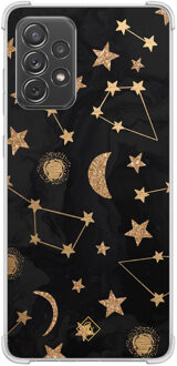Casimoda Samsung Galaxy A52(s) shockproof hoesje - Counting the stars Bruin/beige