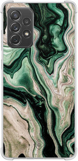 Casimoda Samsung Galaxy A52(s) shockproof hoesje - Green waves Groen