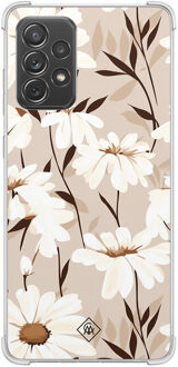 Casimoda Samsung Galaxy A52(s) shockproof hoesje - In bloom Bruin/beige