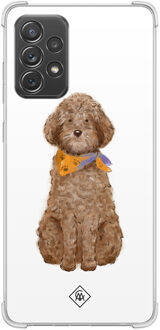 Casimoda Samsung Galaxy A52(s) shockproof hoesje - Labradoodle Bruin/beige