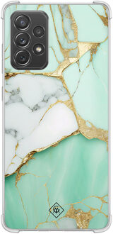 Casimoda Samsung Galaxy A52(s) shockproof hoesje - Marmer mintgroen