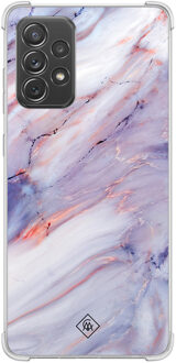 Casimoda Samsung Galaxy A52(s) shockproof hoesje - Marmer paars Roze