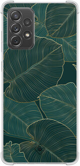 Casimoda Samsung Galaxy A52(s) shockproof hoesje - Monstera leaves Groen
