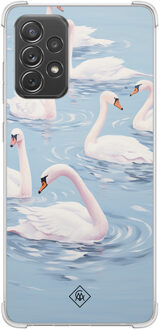 Casimoda Samsung Galaxy A52(s) shockproof hoesje - Zwanen Blauw