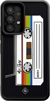 Casimoda Samsung Galaxy A52(s) zwarte case - Cassette mixtape