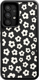 Casimoda Samsung Galaxy A52(s) zwarte case - Retro bloempjes