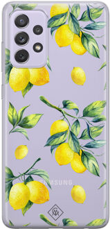 Casimoda Samsung Galaxy A52 transparant hoesje - Lemons Geel