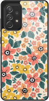 Casimoda Samsung Galaxy A52s glazen hardcase - Blossom Multi