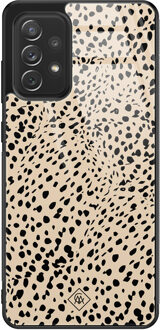 Casimoda Samsung Galaxy A52s glazen hardcase - Spot on Bruin/beige