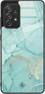 Casimoda Samsung Galaxy A52s glazen hardcase - Touch of mint