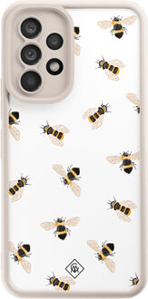Casimoda Samsung Galaxy A53 beige case - Bee happy Bruin/beige