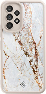 Casimoda Samsung Galaxy A53 beige case - Marmer goud Goudkleurig