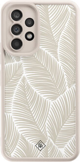 Casimoda Samsung Galaxy A53 beige case - Palmy leaves beige Bruin/beige