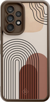 Casimoda Samsung Galaxy A53 bruine case - Warm curves Bruin/beige
