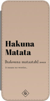 Casimoda Samsung Galaxy A53 flipcase - Hakuna Matata Bruin/beige