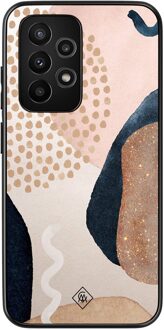 Casimoda Samsung Galaxy A53 hoesje - Abstract dots Bruin/beige