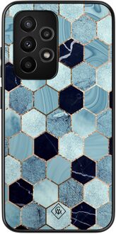 Casimoda Samsung Galaxy A53 hoesje - Blue cubes Blauw