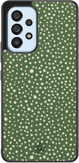 Casimoda Samsung Galaxy A53 hoesje - Green dots Groen