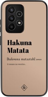 Casimoda Samsung Galaxy A53 hoesje - Hakuna matata Bruin/beige