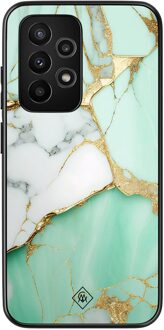 Casimoda Samsung Galaxy A53 hoesje - Marmer mint goud