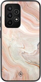 Casimoda Samsung Galaxy A53 hoesje - Marmer waves Bruin/beige