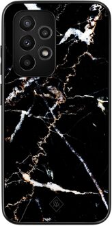 Casimoda Samsung Galaxy A53 hoesje - Marmer zwart Zwart, Goudkleurig