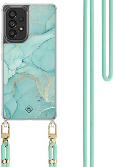 Casimoda Samsung Galaxy A53 hoesje met mint koord - Touch of mint