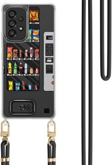 Casimoda Samsung Galaxy A53 hoesje met zwart koord - Snoepautomaat Zwart, Multi