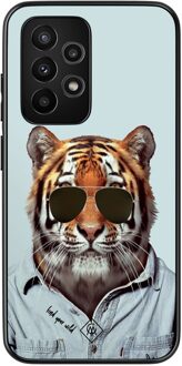 Casimoda Samsung Galaxy A53 hoesje - Tijger wild Blauw