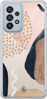 Casimoda Samsung Galaxy A53 hybride hoesje - Abstract dots Bruin/beige