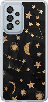 Casimoda Samsung Galaxy A53 hybride hoesje - Counting the stars Zwart, Goudkleurig