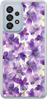 Casimoda Samsung Galaxy A53 hybride hoesje - Floral violet Paars