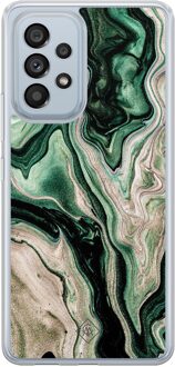 Casimoda Samsung Galaxy A53 hybride hoesje - Green waves Groen