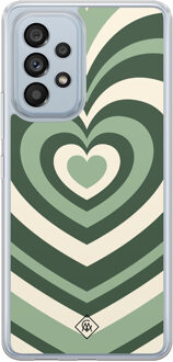 Casimoda Samsung Galaxy A53 hybride hoesje - Groen hart swirl
