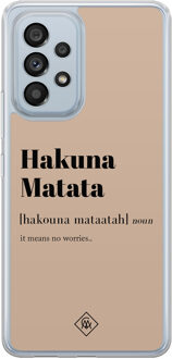 Casimoda Samsung Galaxy A53 hybride hoesje - Hakuna matata Bruin/beige
