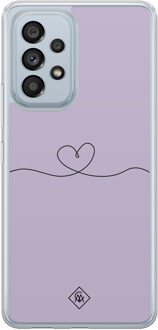 Casimoda Samsung Galaxy A53 hybride hoesje - Hart lila Paars