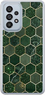 Casimoda Samsung Galaxy A53 hybride hoesje - Kubus groen