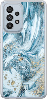 Casimoda Samsung Galaxy A53 hybride hoesje - Marble sea Blauw