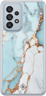 Casimoda Samsung Galaxy A53 hybride hoesje - Marmer lichtblauw