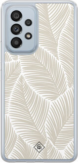 Casimoda Samsung Galaxy A53 hybride hoesje - Palmy leaves beige Bruin/beige