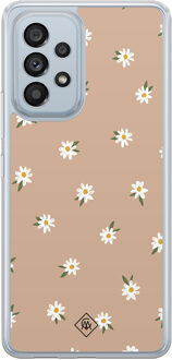 Casimoda Samsung Galaxy A53 hybride hoesje - Sweet daisies Bruin/beige