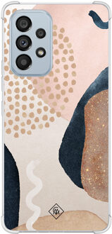 Casimoda Samsung Galaxy A53 shockproof hoesje - Abstract dots Bruin/beige