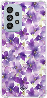 Casimoda Samsung Galaxy A53 shockproof hoesje - Floral violet Paars